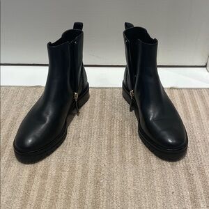 Kate Spade Black Leather Ankle Boots